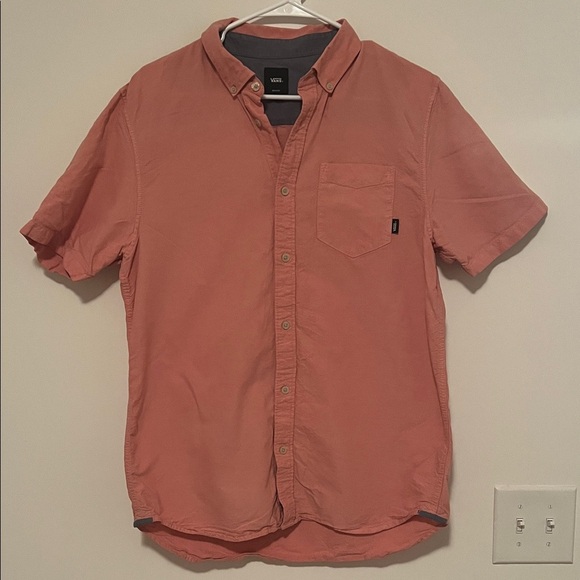 Vans Men's Coral Short Sleeve Button Down Shirt Size M - Picture 1 of 5